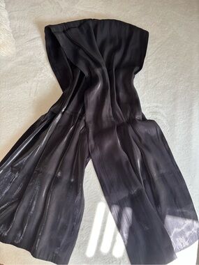 Elegant Black Women's satin shawl